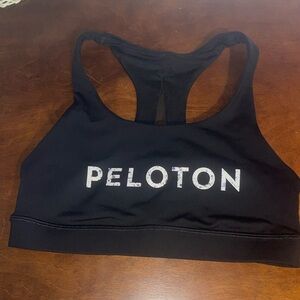 Lululemon Peloton Black XS Racerback Sports Bra with Peekaboo Back